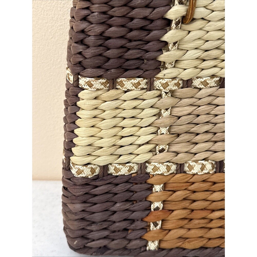 Sun N Sand Handbag Wicker Straw Woven Beach Tote Shoulder Purse Boho Style - Picture 4 of 16